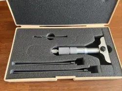 MITUTOYO 129-110 DMC60-75 DEPTH GAUGE MICROMETER FULL SET.