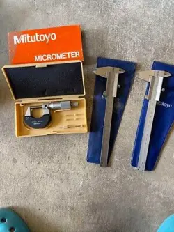MITUTOYO MICROMETER CALIPER SET OF 2 JAPAN