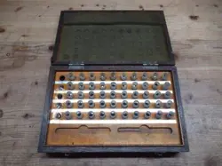 SHOWA RETRO MITUTOYO PIN GAUGE SET (SOME ITEMS MISSING) 3.00-3.50 JAPAN