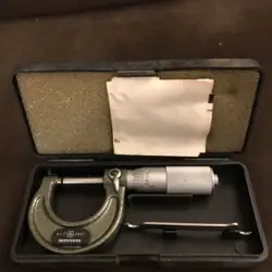 MITUTOYO MICROMETER 0”-1” .0001, NO.103-135 WITH CASE & WRENCH. NICE!