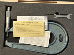 MITUTOYO 118-120 SHEET METAL MICROMETER, RATCHET STOP, 0-1