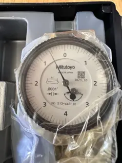 MITUTOYO TEST DIAL INDICATOR 513-443-10A .0001”/.016” NEW/NEVER USEDORIGINAL BOX