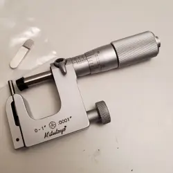 MITUTOYO 117-107 UNI-MIKE INTERCHANGEABLE ANVIL MICROMETER, 0-1
