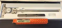 MITUTOYO 527-313-50 CALIPER STYLE DIAL DEPTH GAGE,0 TO 12 IN,0.001 & 900367 SPAN