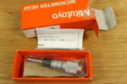 NEW MITUTOYO SPHERICAL FACE MICROMETER HEAD 0-13MM 0.01MM 9.5MM STEM DIAMETER