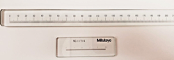 MITUTOYO 172-161 & 172-116 GLASS OPTICAL PROJECTOR CALIBRATION SCALES (50/300MM)