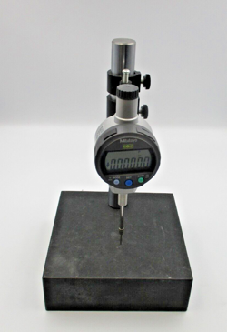 MITUTOYO ABSOLUTE ID-C125EXB DEPTH MICROMETER W/ 6X6 GRANITE BASE
