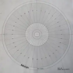 OPTICAL COMPARATOR CHART FOR PROFILE PROJECTOR OVERLAY CHART MITUTOYO 512073