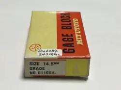 MITUTOYO BLOCK GAUGE 14.5 MM 611654-03 GRADE 1 JAPAN
