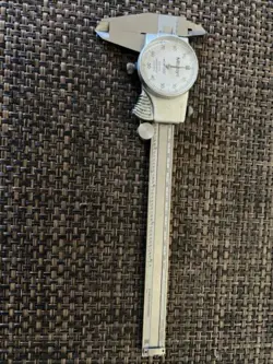 MITUTUYO DIAL CALIPER MICROMETER - SILVER 6” (505-645-50) - PREOWNED