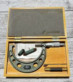 MITUTOYO 103-218 OUTSIDE MICROMETER 3-4 IN 0.0001 MACHINE SHOP TOOL 3”-4”