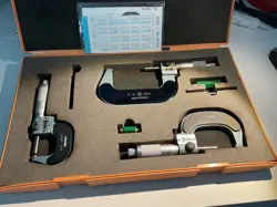 SET OF 3 MITUTOYO DIGIT MICROMETER, .0001” (0-1”, 1”-2” AND 2”-3”)