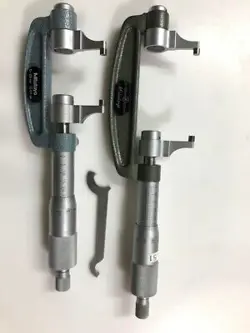 MITUTOYO CALIPER TYPE OUTSIDE MICROMETER SET OF 2 JAPAN