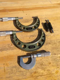 LOT OF 3 MITUTOYO NO 103-218 & 103-217 MECHANICAL OUTSIDE MICROMETER 2-3
