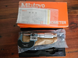 NEW MITUTOYO 193-211 OUTSIDE MICROMETER W/ MECHANICAL COUNTER 0-1