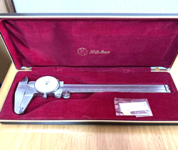 MITUTOYO MICROMETER DIAL CALIPERS 505-630 SILVER W/CASE MANUAL MADE IN JAPAN