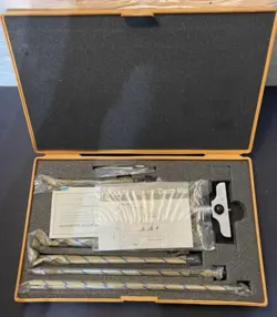 MITUTOYO 129-128 DMC 2.5-6” MECHANICAL DIGITAL DEPTH MICROMETER W/CASE