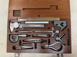 MITUTOYO TOOL KIT IN MAHOGANY BOX 950-906