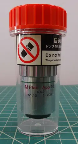 MITUTOYO M PLAN APO 20X 0.42 F=200 MICROSCOPE OBJECTIVE