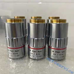 USED & TESTED MITUTOYO M PLAN APO 5X/0.14 MICROSCOPE OBJECTIVE LENS BY FEDEX#1/