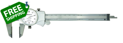 MITUTOYO 505-738 D6 INCH TXWW DIAL CALIPER, ID, OD CARBIDE, 0.1 INCH /REV, 0 INC