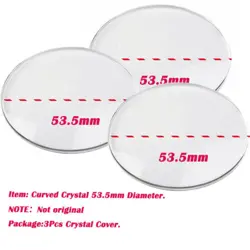 3PCS MITUTOYO DIAL CALIPER REPLACEMENT PART CURVED CRYSTAL COVER LID FOR 53.5MM