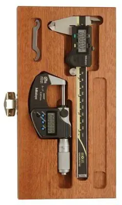 MITUTOYO 64PKA077B MACHINIST CALIPER AND MICROMETER DIGIMATIC TOOL KIT,