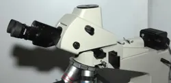 MITUTOYO TRINOCULAR MICROSCOPE FS-110 BD POL DIC ERGO HEAD FOCUS MOTOR 2 LAMPS