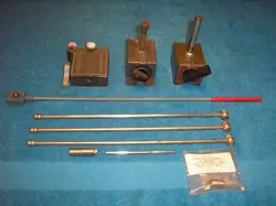 VINTAGE 1-MITUTOYO MAGNETIC BASE 7010S, 1-WESTHOFF, 1-UNBRANDED, MISC. PARTS(?)