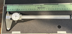 VINTAGE MITUTOYO NO 505-644 DIAL CALIPER TOOL IN CASE