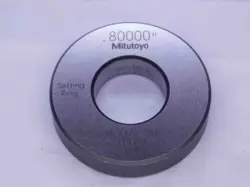 MITUTOYO .8000 MASTER PLAIN BORE RING GAGE .8 .80 .800 .80000 SETTING 177-287