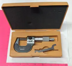MITUTOYO 295-153 0-1” SPHERICAL BALL FACE OUTSIDE MICROMETER MACHINIST TOOL NICE