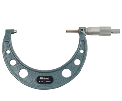 MITUTOYO 103-219 OUTSIDE MICROMETER, BAKED-ENAMEL FINISH, RATCHET STOP, 4-5