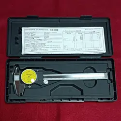 UNUSED MITUTOYO DIAL CALIPER 505-735 D15TXWW WITH ORIGINAL BOX SHIPPING FROM JP