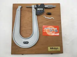 MITUTOYO U-SHAPED STEEL PLATE MICROMETER PMU150-50MX OPERATION VERIFIED FROM JP