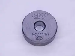 MITUTOYO .3498 MASTER PLAIN BORE RING GAGE .3438  .0060 11/32 9 MM SET 177-179