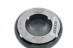 MITUTOYO 177-291 STEEL SETTING RING 1.60 DIAMETER 1.60000''