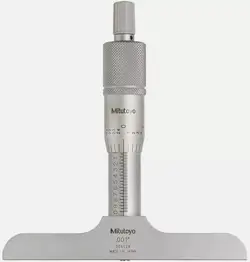 MITUTOYO 128-105 VERNIER DEPTH GAUGE, MICROMETER TYPE