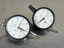 (2) MITUTOYO DIAL INDICATOR 2046S LUG BACK RANGE 0-10MM, GRAD .01MM