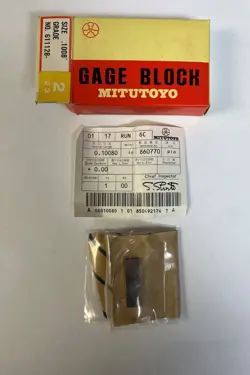 MITUTOYO 611128 GAUGE BLOCK .1008 IN.