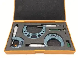 MITUTOYO 103-929 OUTSIDE MICROMETER SET,0-3 IN,0.001 IN, 3PC