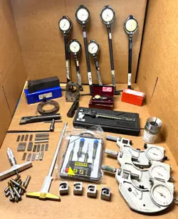 MACHINIST TOOL LOT - GREAT VARIETY - MITUTOYO, SCHERR-TUMICO, OTHER - 50  ITEMS