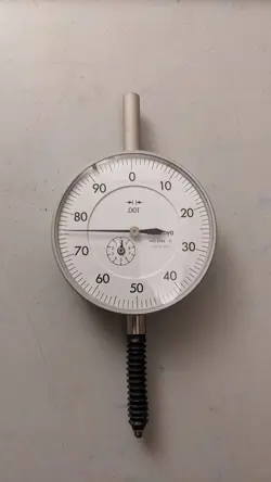 MITUTOYO DIAL INDICATOR, NO. 3416 LARGE FACE, 0-1