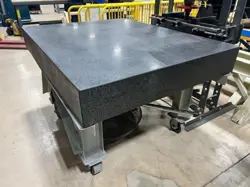 *MAKE OFFER* 48 X 60 X 8 MITUTOYO BLACK GRANITE SURFACE PLATE W/ PORTABLE STAND