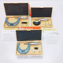 MITUTOYO OUTSIDE MICROMETER SET OF 3 OM-75 M110-50 M310-25 0.01MM FROM JAPAN