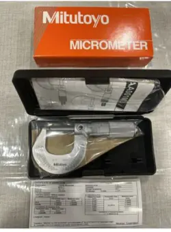 MITUTOYO MICROMETER 0-1 .0001 ,THIMBLE RATCHET HANDLE