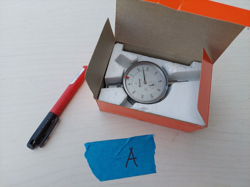 NOS NEW   MITUTOYO DIAL INDICATOR 2046FE  GRAD .01MM CARBID TIP