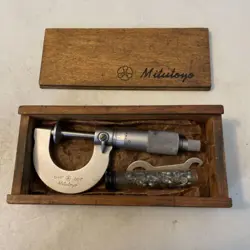 MITUTOYO 0-1 INCH DISC-FLANGE MICROMETER  123-125