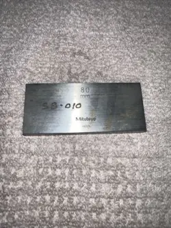 MITUTOYO 980376 80MM, STAINLESS STEEL, RECT, JIS/DIN/ISO