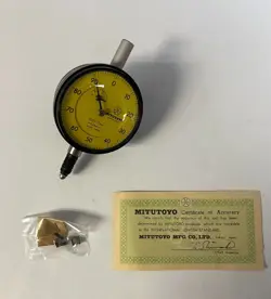 MITUTOYO 2044-61 DIAL INDICATOR LUG BACK, 0-5MM RANGE, 0.01MM GRADUATION